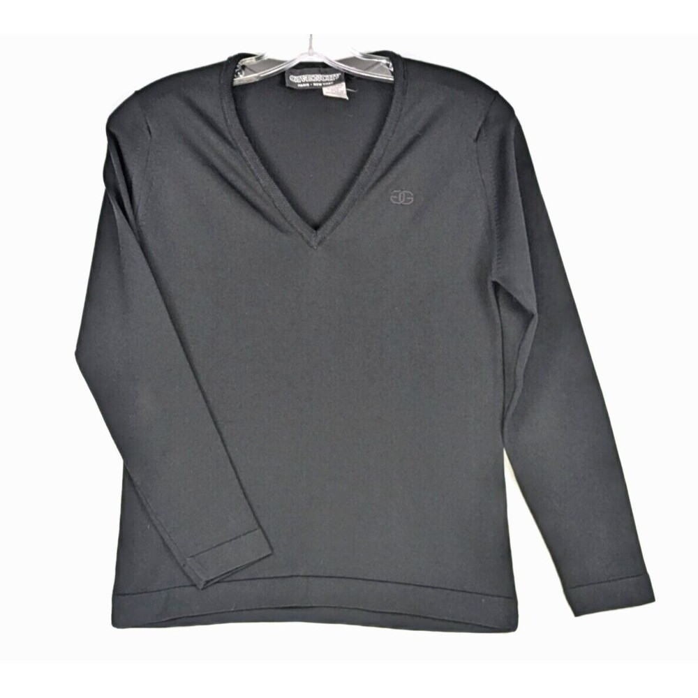 Vintage Womens Givenchy V-Neck Sweater Black EU 32 US 2